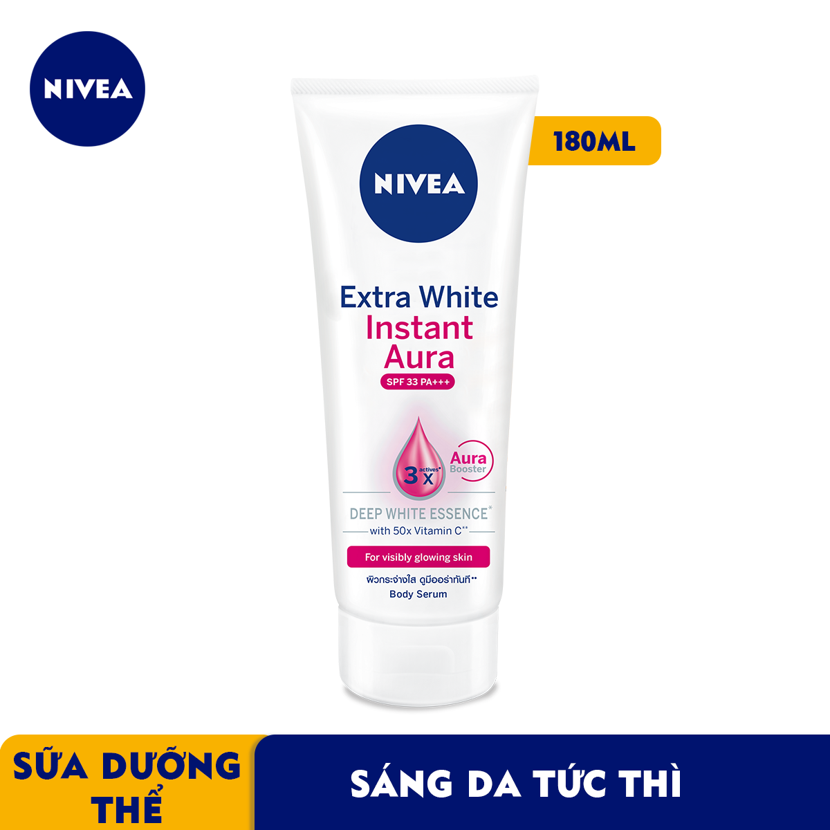 Tinh Chất Dưỡng Thể Giúp Sáng Tức Thì Nivea 83234 (180ml)