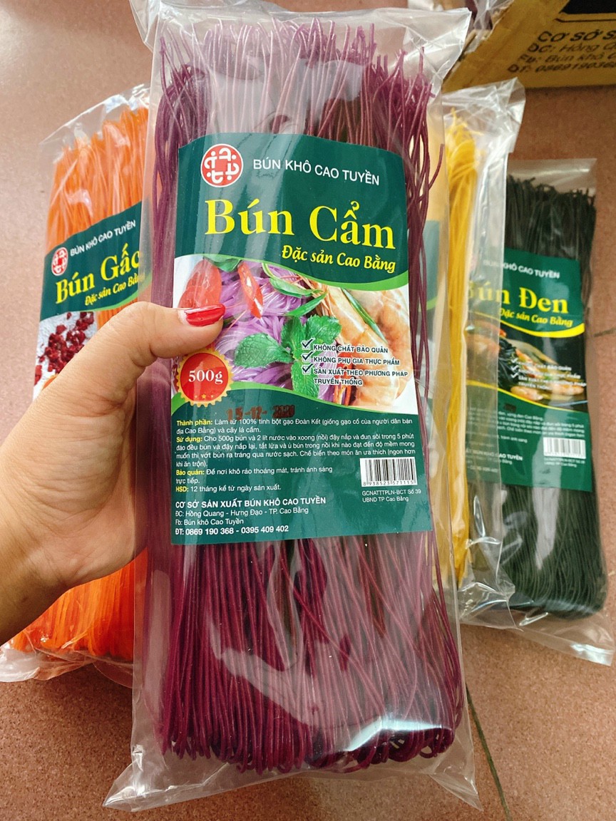 Bún Cẩm Cao Tuyền, Đặc sản Cao Bằng, giàu dinh dưỡng, sợi to dai ngon