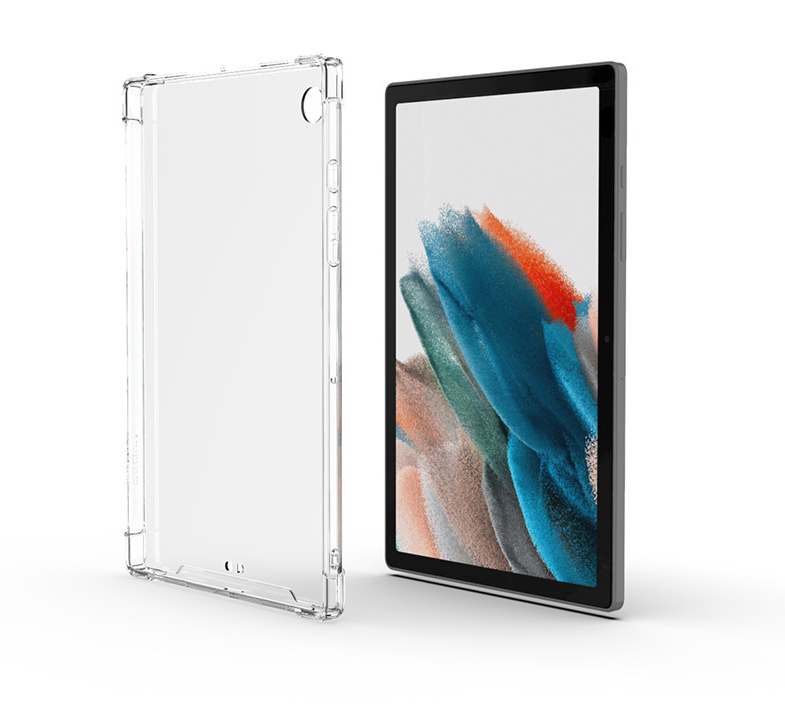 Ốp Lưng Chống Sốc Cho Samsung Tab A8 10.5 inch X200/X205 Dẻo Silicon Trong Suốt, Có Gờ Bảo Vệ Camera