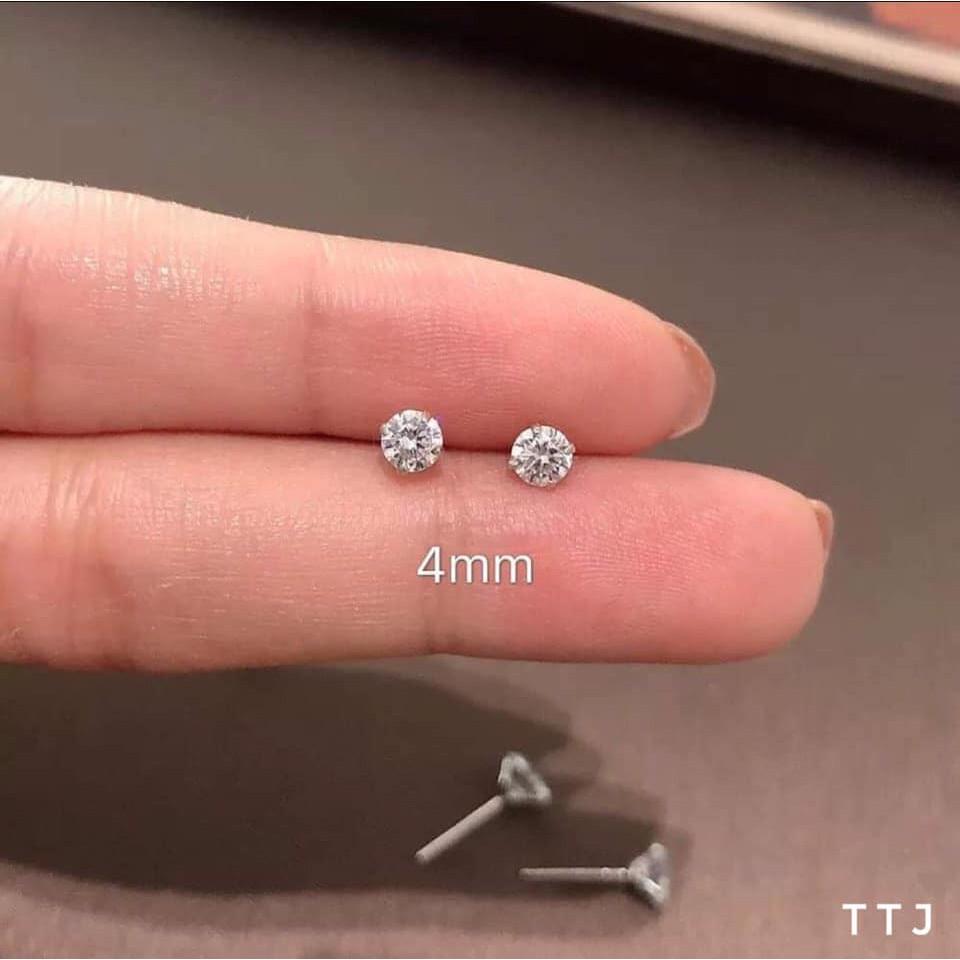 Bông tai,khuyên nụ bạc,bạc ta,sáng,nụ đá bạc,khuyên nụ đeo lỗ trên cho nam
