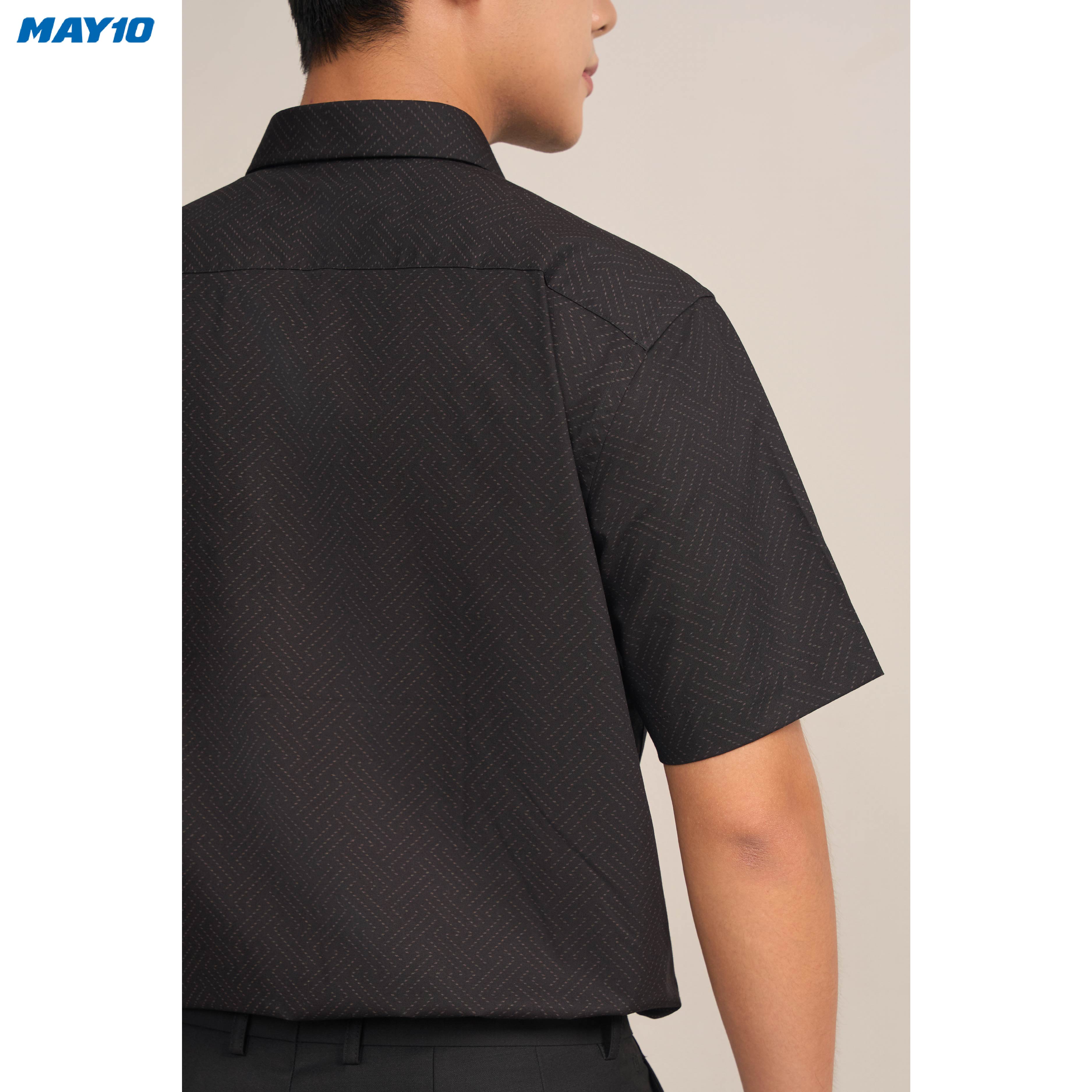 Sơ mi nam cộc tay May10 form RegularFit mã 010124195ONGB AH385