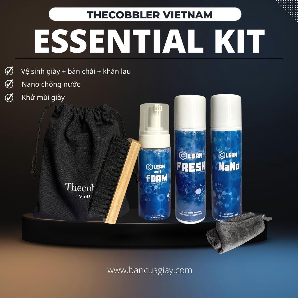 Combo Vệ sinh giày toàn diện Essential Kit - Trọn bộ 3 sản phẩm * Tặng kèm bàn chải - khăn lau - túi vải Canvas