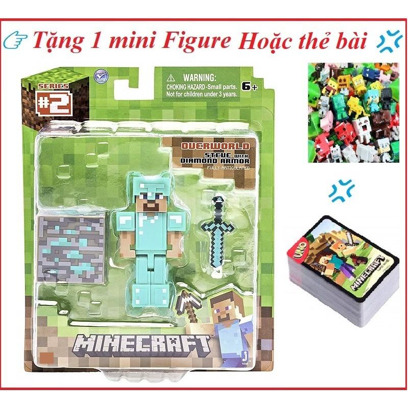 Mô hình minecraft steve giáp kim cương