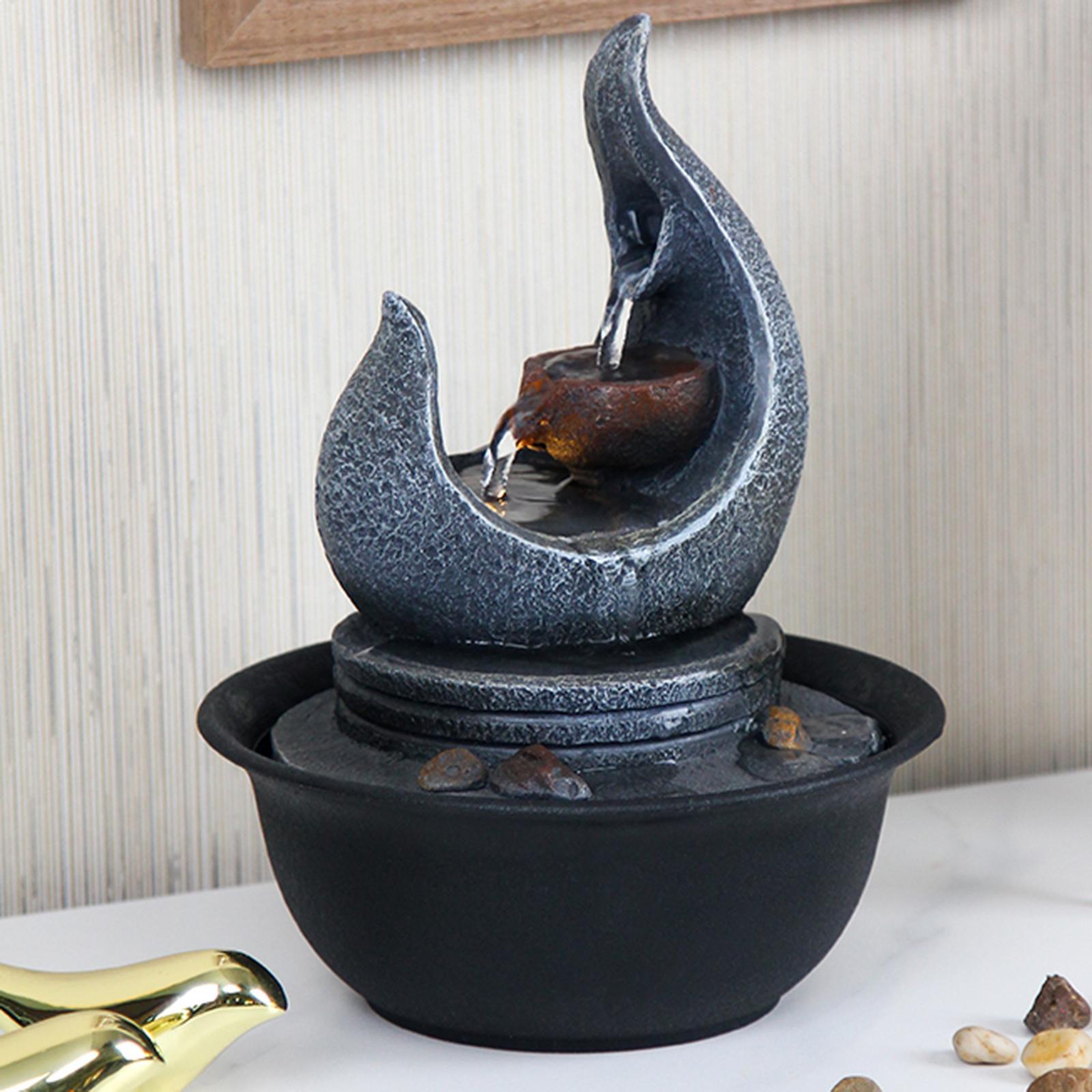 Desktop Water Fountain Waterfall Fountain Tabletop Fountain for Ornaments