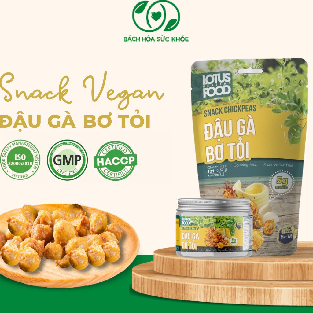 Đậu gà hữu cơ sấy giòn LOTUS HFC 30g bơ tỏi, snack đậu gà ăn vặt bổ dưỡng tốt cho sức khỏe