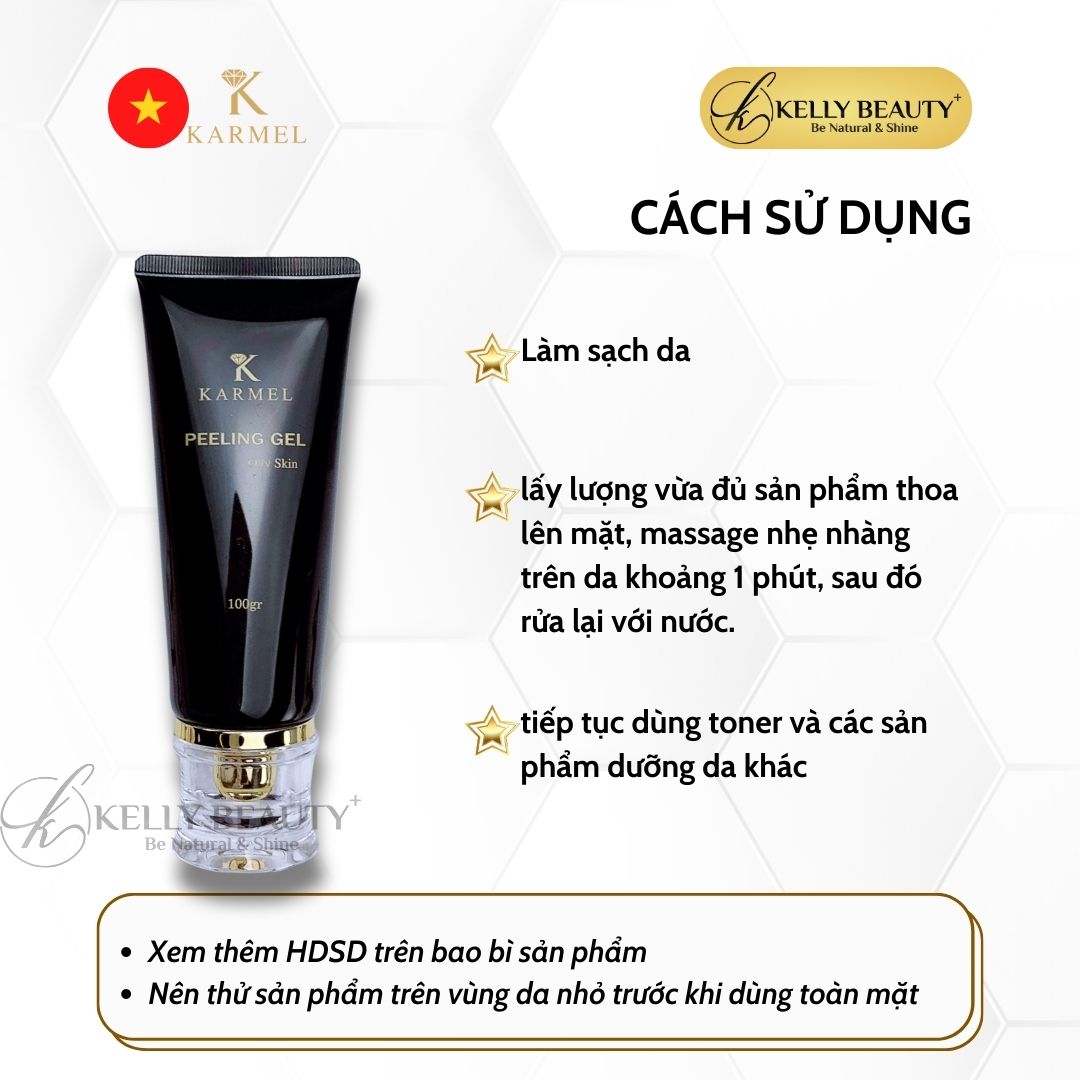 Tẩy Tế Bào Chết Da Dầu Karmel Peeling Gel Oily Skin - Giảm Dày Sừng, Da Mềm Mịn, Ngăn Ngừa Mụn | Kelly Beauty