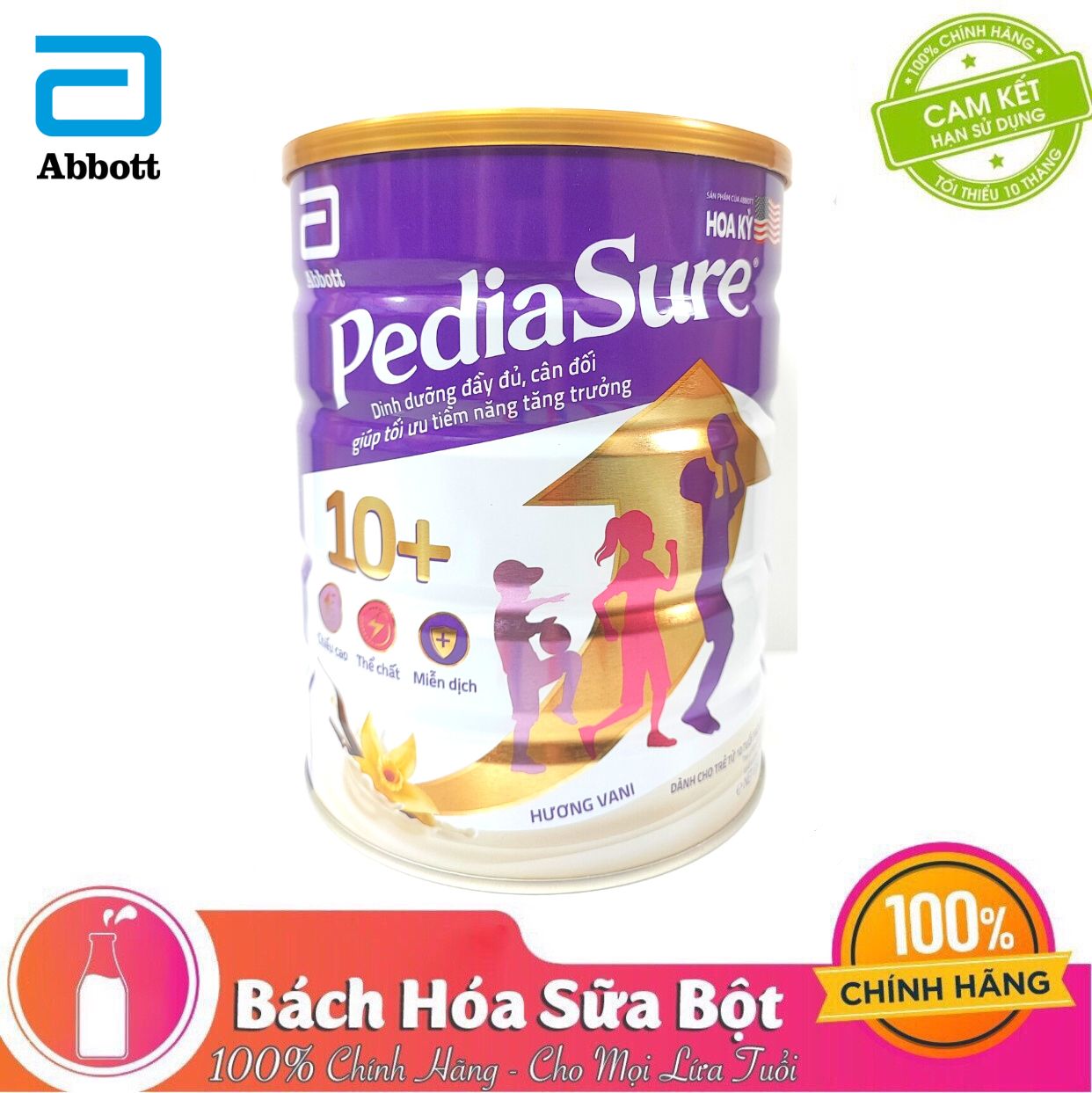 Sữa Bột Pediasure 10+ Hương Vani 850g