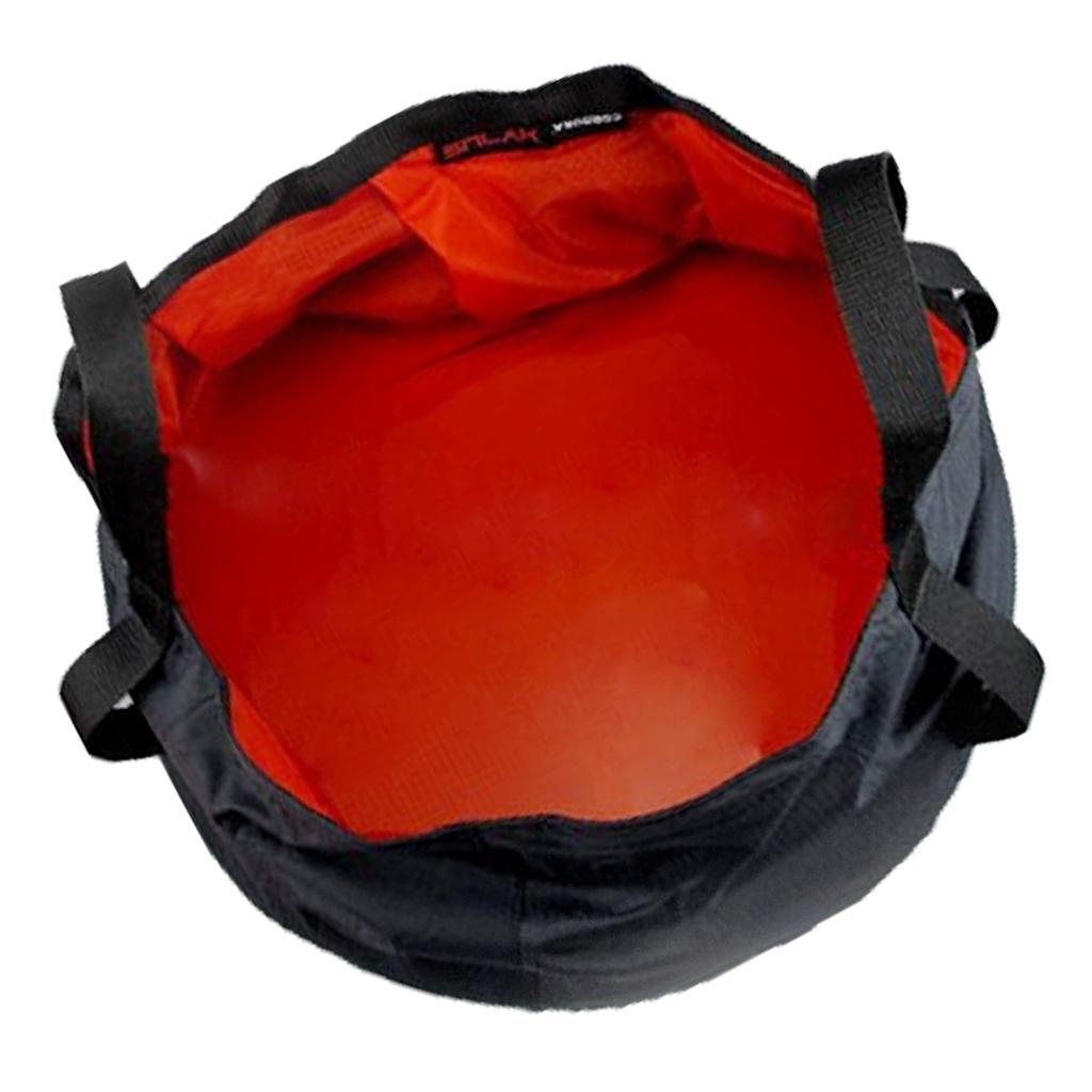 Outdoor Foldable Basin Travel Hiking Camping Picnic Water Bucket Red