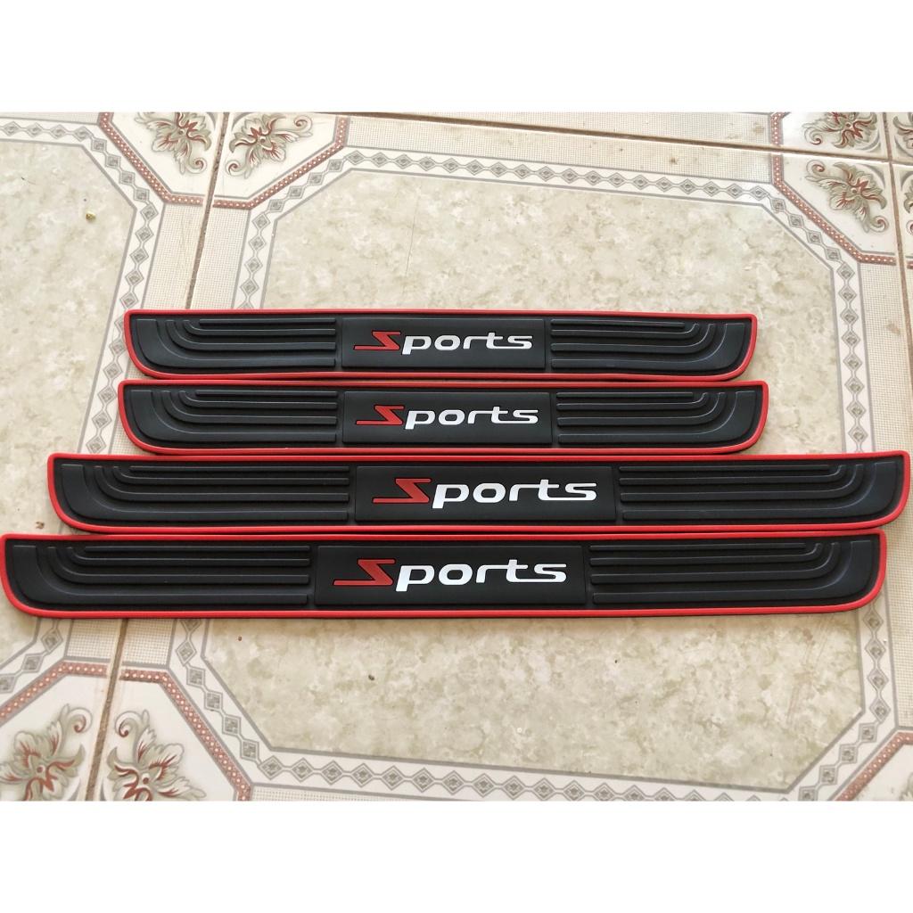 Bộ Nẹp Cao Su bước chân SPORT , Nẹp Cao Su chống chầy ô tô logo SPORT
