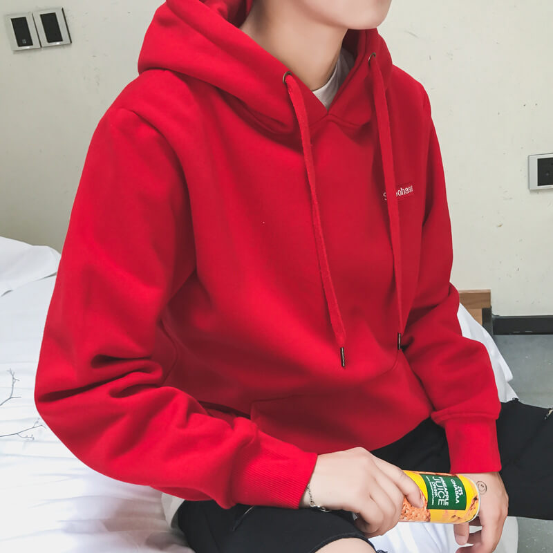 Áo nỉ nam, chui đầu, họa tiết chữ cái, thêu hoa, dễ kết hợp, kiểu dáng rộng rãi TA202