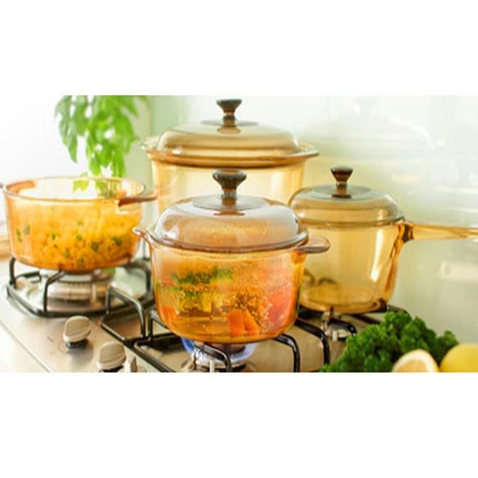 Bộ 5 Nồi Thủy Tinh Visions VS-339/CL1 - Made in France - Phân phối bởi CTCP ABMA VN 15/2 Đoàn Như Hài, P12, Q4, HCM