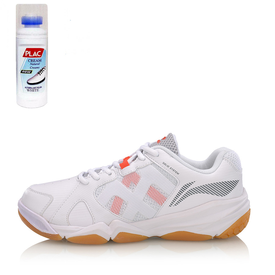 Giày cầu lông Nữ Li-Ning AYTP008-3 màu trắng - Tặng bình làm sạch giày cao cấp