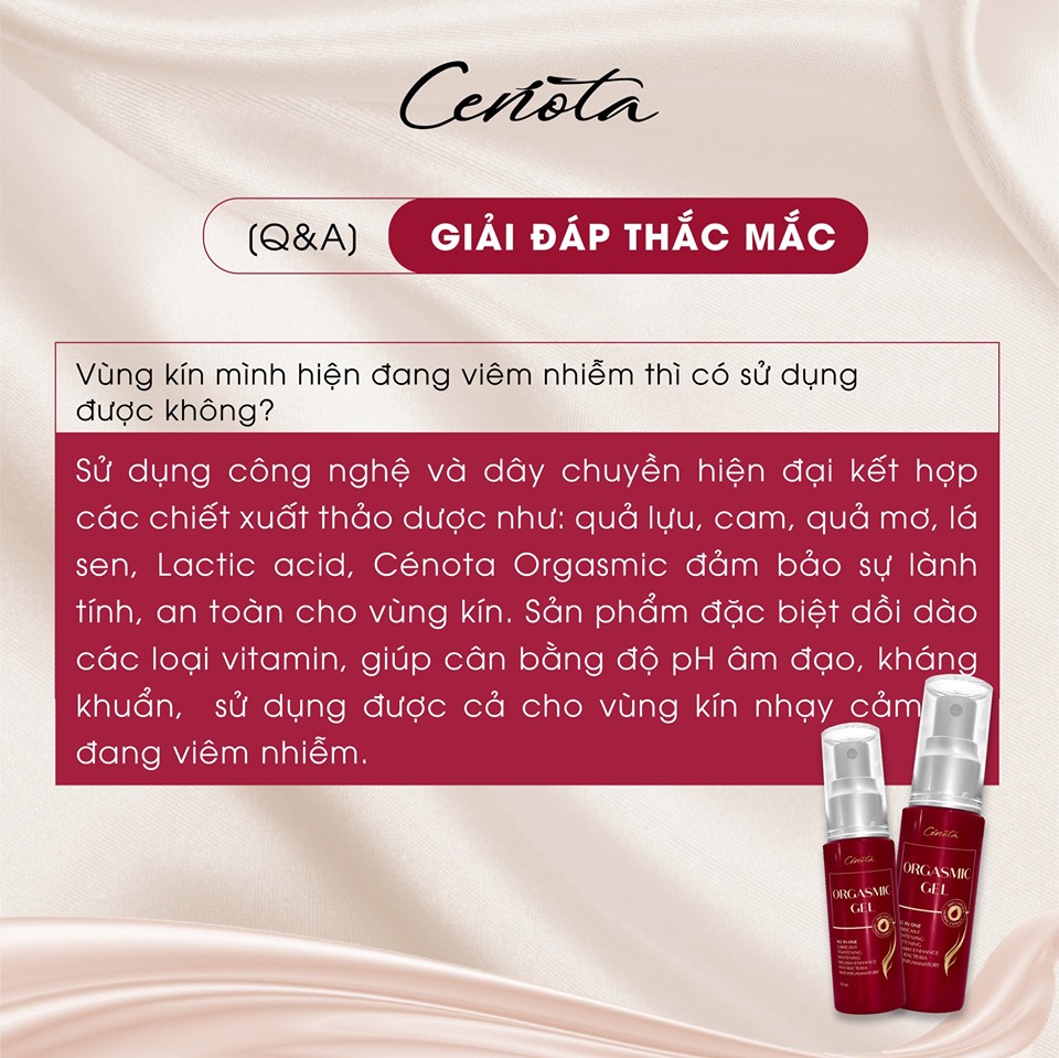 Gel bôi Se khít cô bé Cenota Orgasmic Gel An toàn - Hiệu quả