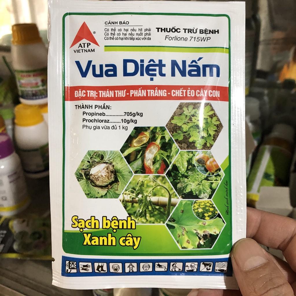 Chế phẩm trừ bệnh cây trồng vua diệt nấm 18g, thán thư, gỉ sắt, phấn trắng, đốm lá, vàng lá, đen thân, thối trái
