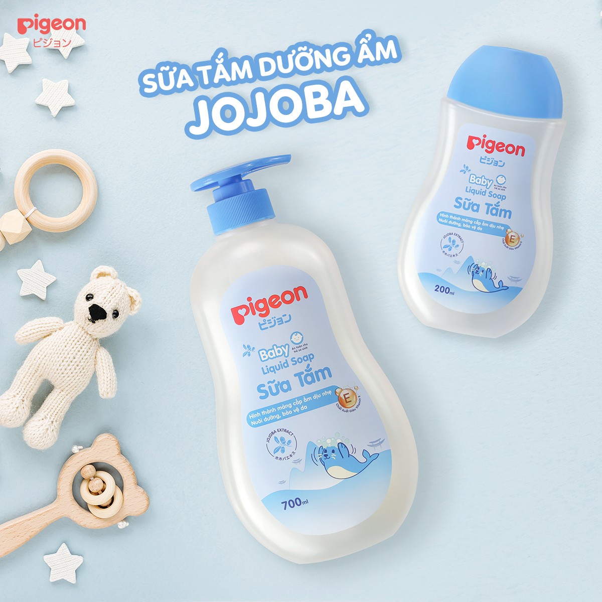 Sữa tắm dịu nhẹ Jojoba Pigeon 200ml/700ml