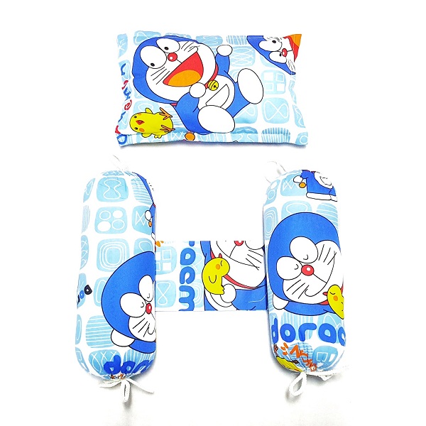 Bộ Gối chặn+Gối nằm Doraemon xanh