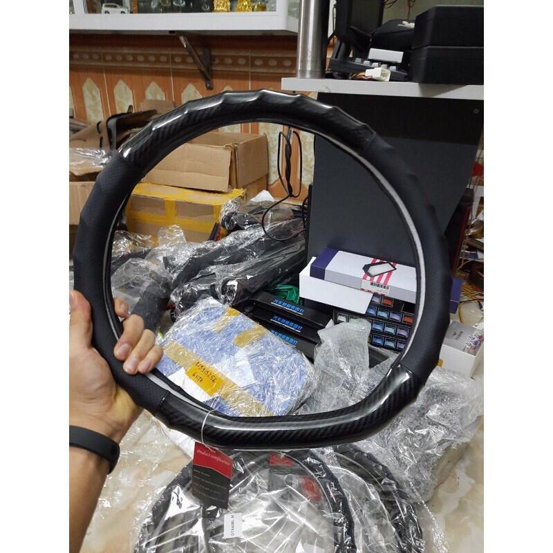 Bọc Vô Lăng Da dành cho Xe Volkswagen Beetle Dune Lót Cao Su Non Cao Cấp Chống Trượt Tay - Màu đen chỉ đỏ