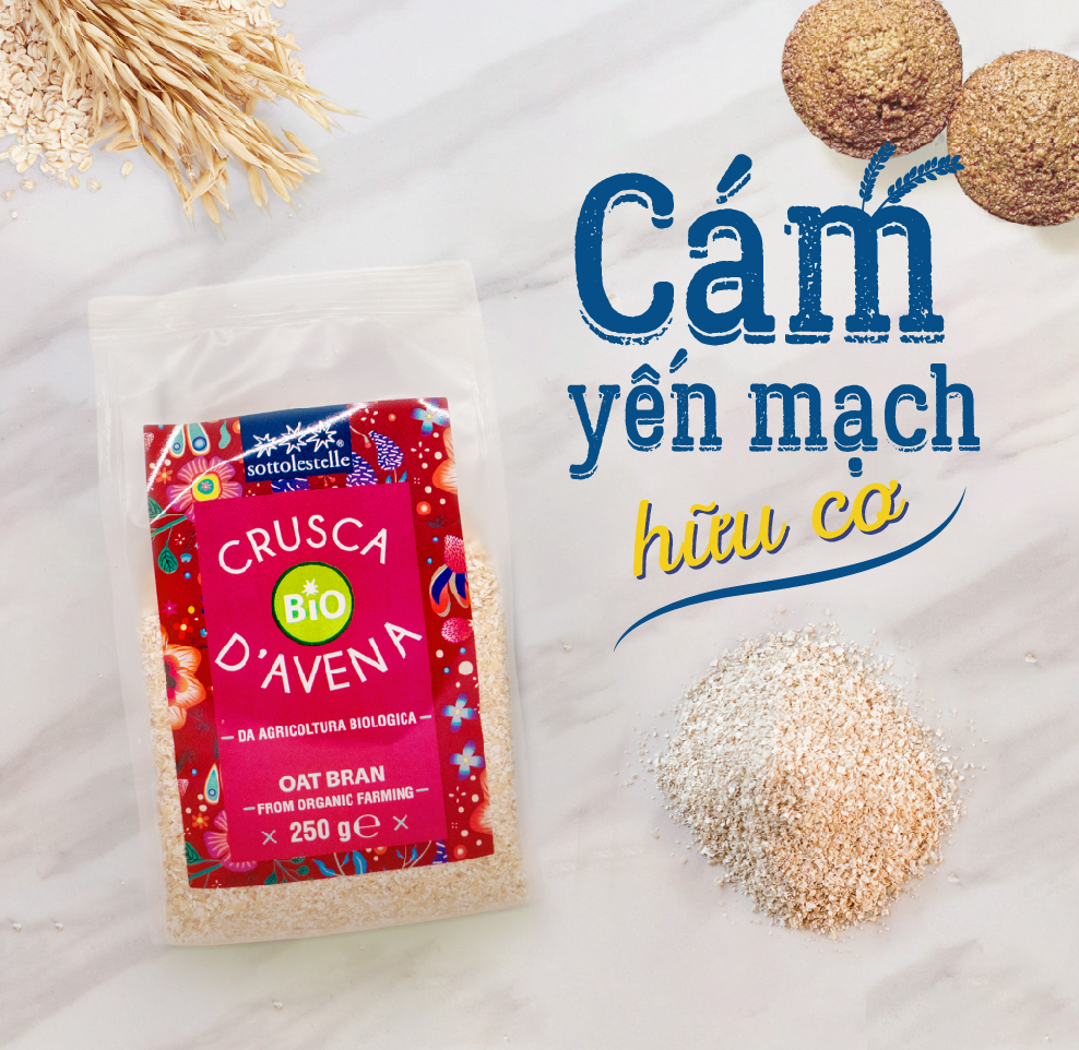 Cám yến mạch hữu cơ Sottolestelle 250g Orgnaic Oat Bran