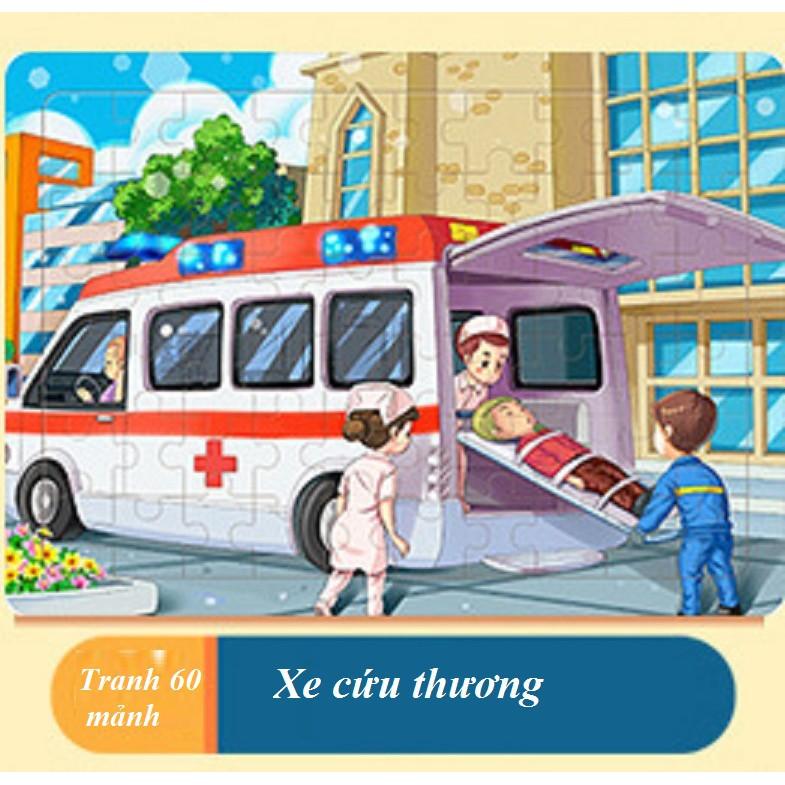 Đồ chơi tranh ghép hình 60 mảnh gỗ puzzle - Tranh ghép hình - Tranh xếp hình