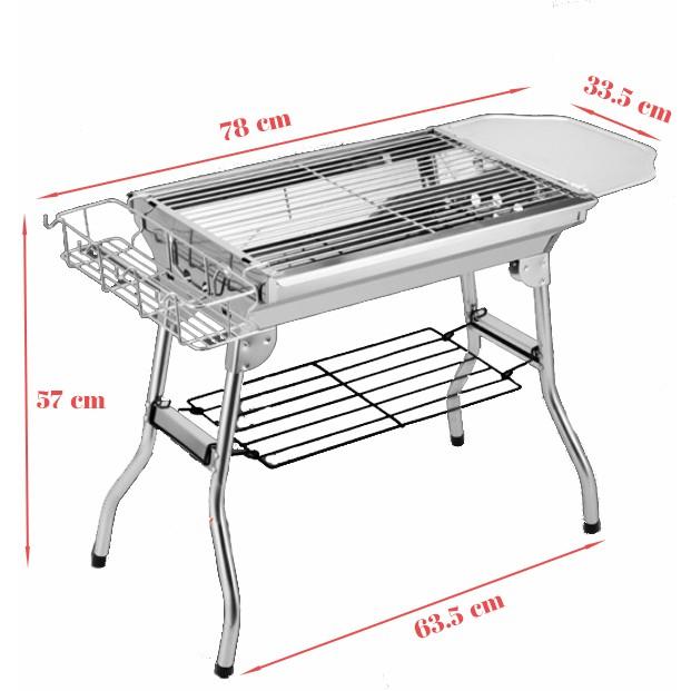 BẾP NƯỚNG THAN INOX GẤP GỌN, Lò Nướng Than Inox - COMBO-H1P