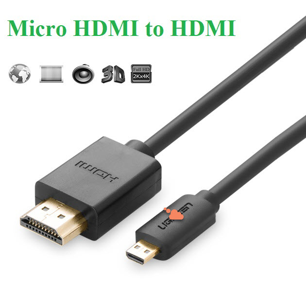 Cáp chuyển Micro HDMI to HDMI dài 1.5m Ugren 30102