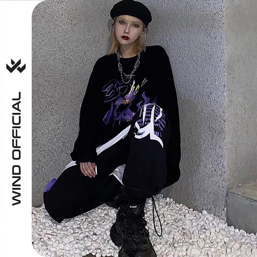 Áo thun tay dài Wind phông unisex form rộng 35hour sweater oversize nam nữ ulzzang