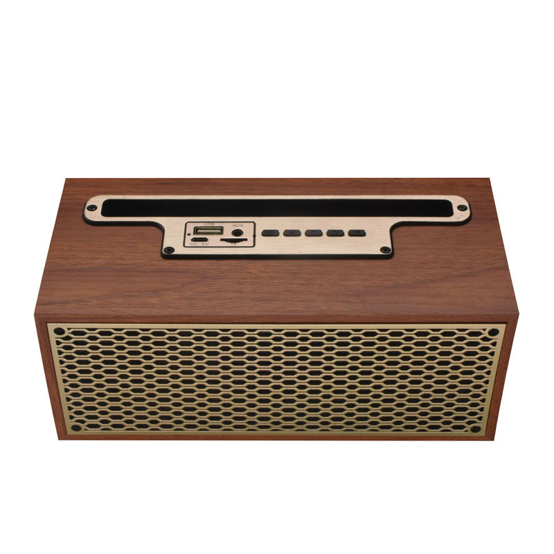 Người loa bluetooth hạt retro không dây cổ điển với điện thoại đứng ở nhà loa ngoài trời loa di động ngoài trời XM-5H màu: Brown