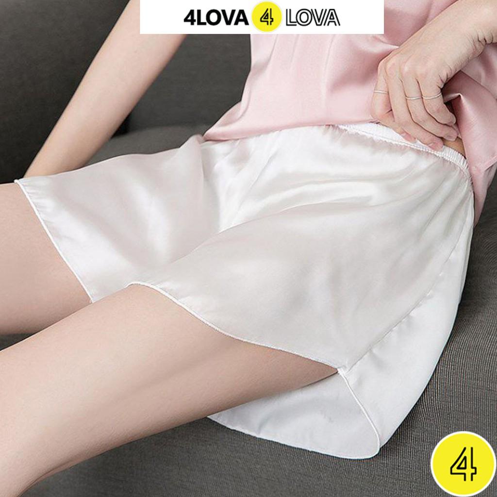 Quần short nữ mặc nhà lụa satin cao cấp 4LOVA mềm mại, quyến rũ