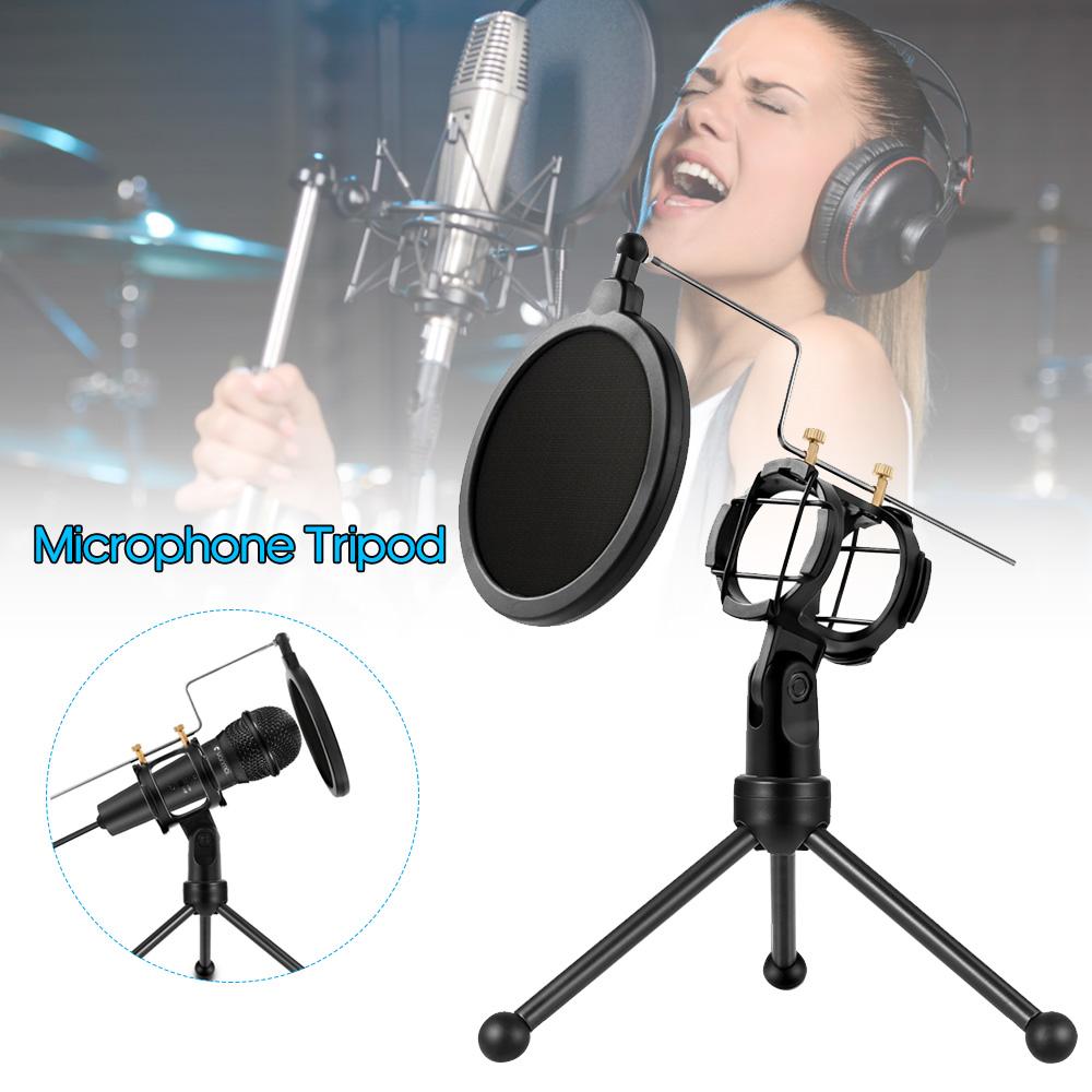 Giá đỡ micrô để bàn có lưới lọc P-op để truyền phát trò chuyện