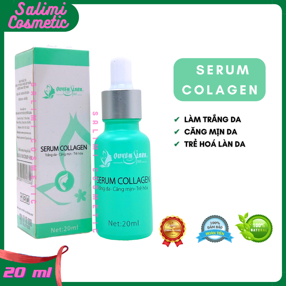 Tinh Chất Dưỡng Da SERUM COLLAGEN Quyên Lara - Trẻ Hoá Làn Da, Cung Cấp Dưỡng Ẩm Chuyên Sâu, Ngăn Ngừa Lão Hóa Da | Dung Tích 20ml - HÀNG CHÍNH HÃNG