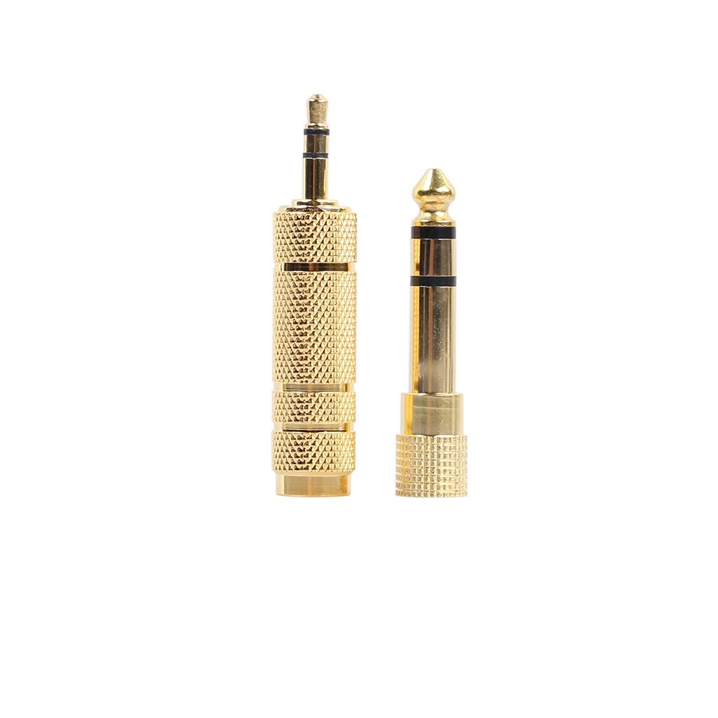 4 Pieces 6.35mm 1/4" to 3.5mm 1/8" M/F Jack Stereo Audio Adapter Converter for Headphone MIC