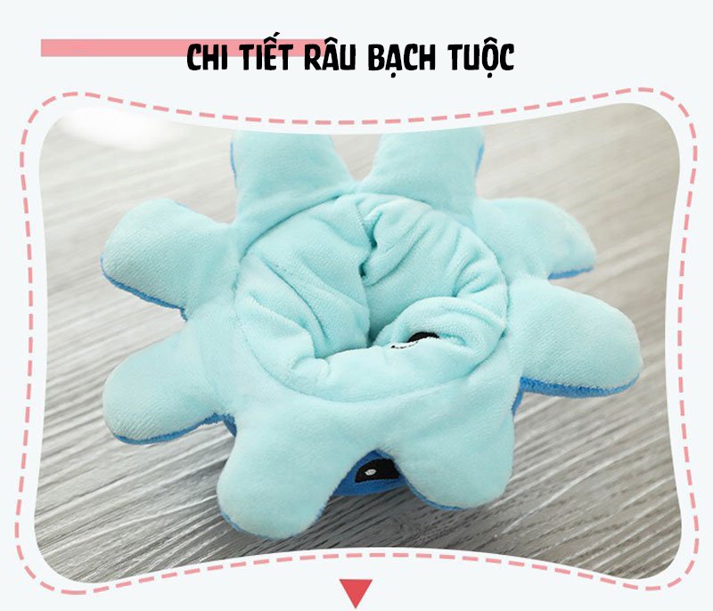 Thú Nhồi Bông Bạch Tuộc 2 Cảm Xúc Lông Mịn 3D Cao Cấp Nhiều Kích Thước Siêu Dễ Thương - 35cm
