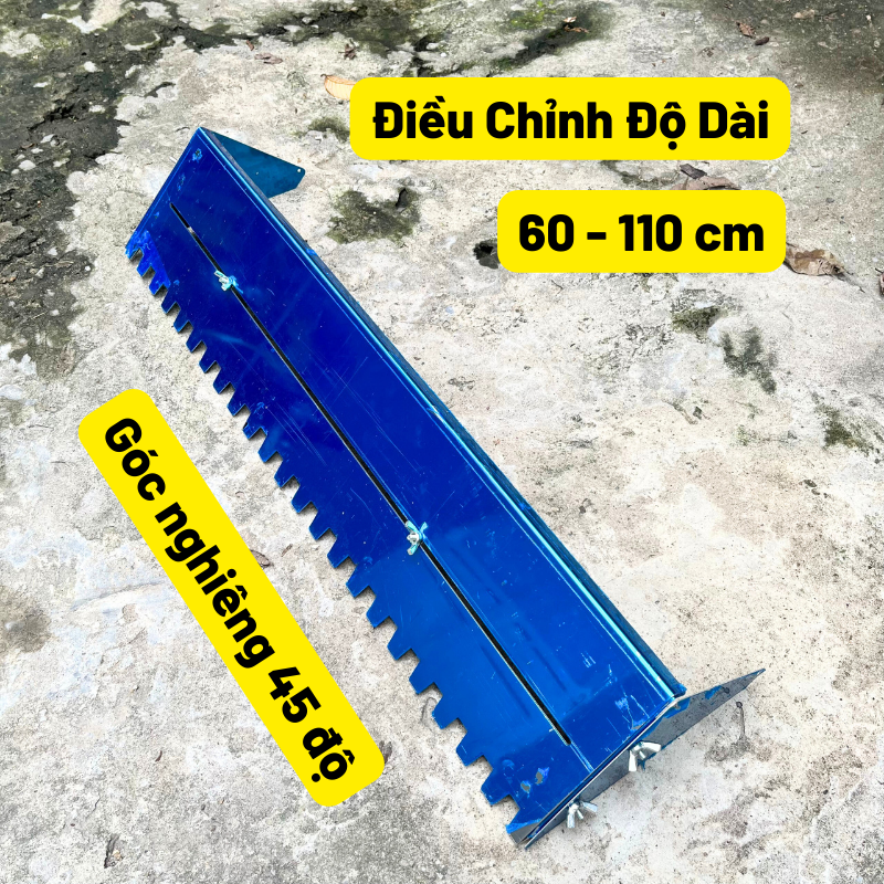 Máng Kéo Răng Cưa INOX - Bay Răng Cưa Ốp Lát Gạch - Bay Kéo Răng Cưa Tạo Rãnh Dán Gạch - Từ 60cm Kéo Dài Đến 110cm