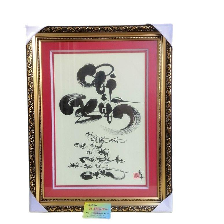 Thư pháp CỘI NGUỒN.Quà tặng nhà thờ, ông bà cha mẹ.Tranh treo tường. Quà tết.