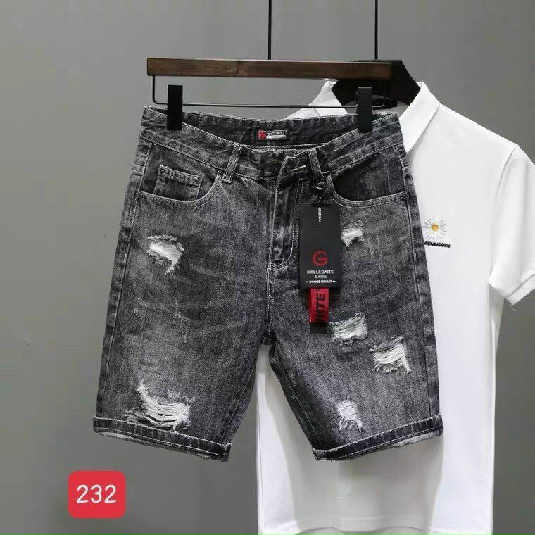 Quần Short Jean Nam Ngắn , Quần Bò Lửng Nam Co Giãn Siêu Chất OBOK Fashion MS232