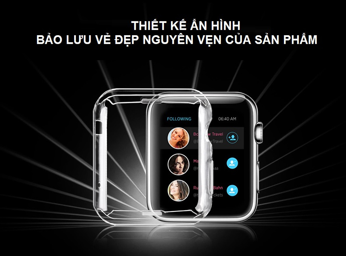 Bộ 02 Case Ốp Dẻo Silicon Dành Cho Apple Watch Series 4 / 5 Hàng Chính Hãng Helios