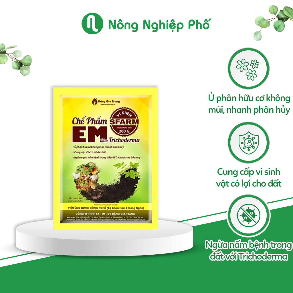 Chế phẩm EM Plus Trichoderma Sfarm - Gói 200gram