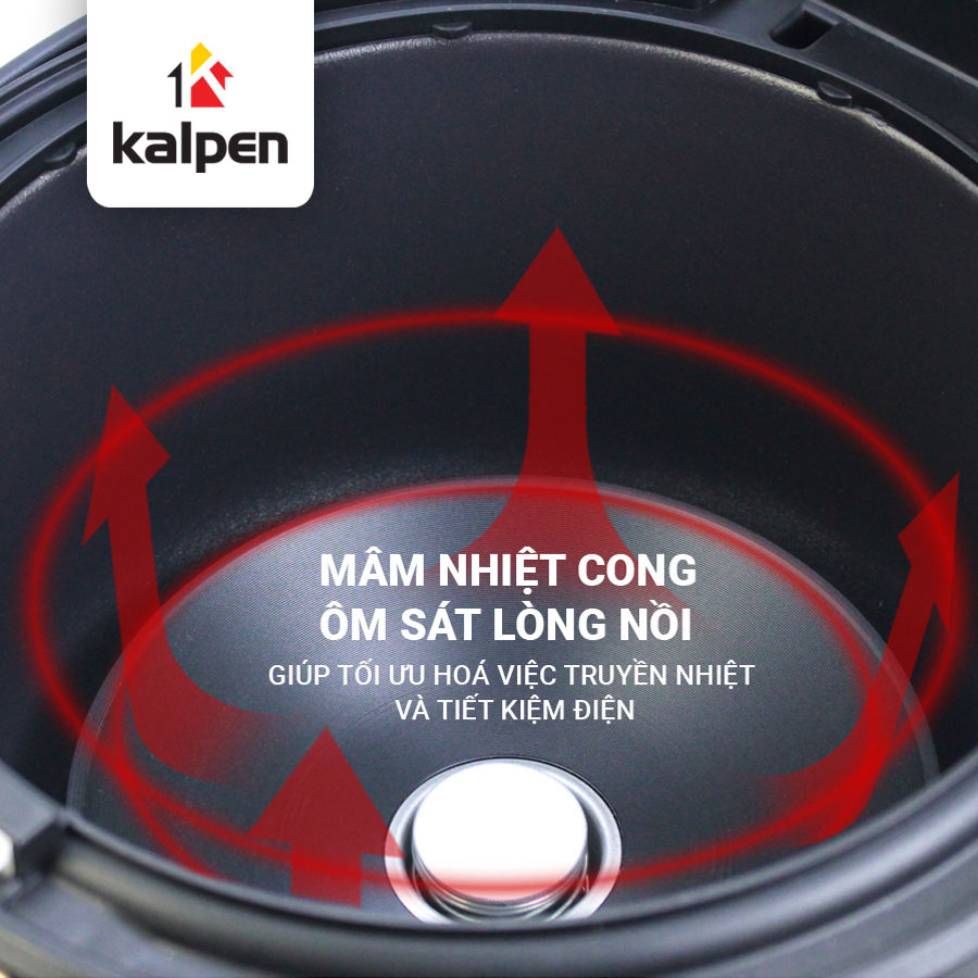 Nồi cơm điện cao cấp Kalpen R5 dung tích 1.8L chuẩn Đức - Hàng chính hãng