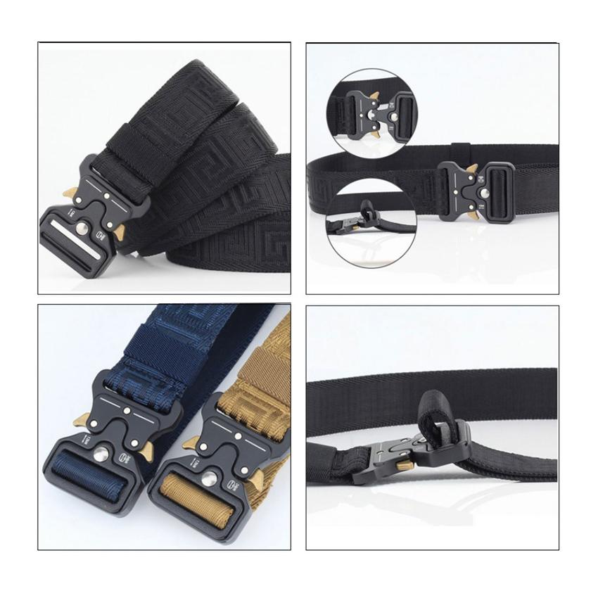 Giày Casual Nam Đai Nylon Nhanh Chóng Phát Hành Khóa Kim Loại Vải Da Bò Quần Thắt Lưng Quân Sự Quân Đội Huấn Luyện Chiến Thuật Thắt Lưng Nam Dây Đeo