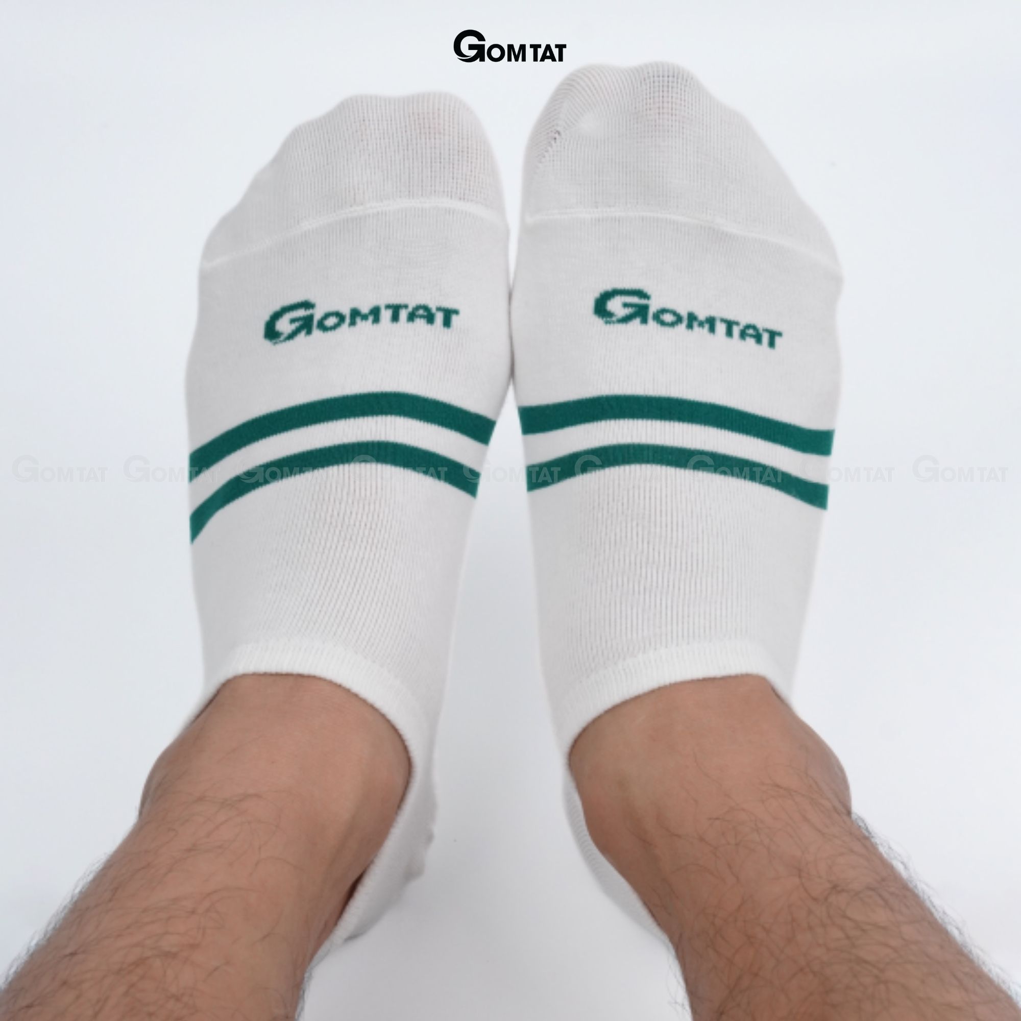 Combo 5 Đôi Tất Cổ Ngắn Nam Nữ GOMTAT Mẫu 2 Sọc Ngang, Vớ Cổ Thấp Unisex Chất Liệu Cotton Cao Cấp - GOM503-2SOC-CB5