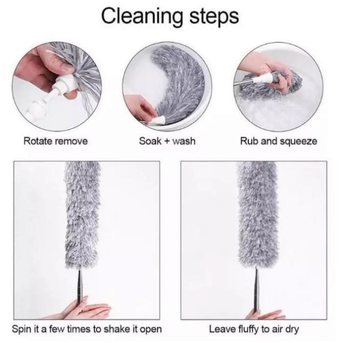 CHỔI QUÉT TRẦN NHÀ, QUÉT BỤI BẨN TRÊN CAO TIỆN LỢI CÓ ĐẦU UỐN CONG TIỆN DỤNG
