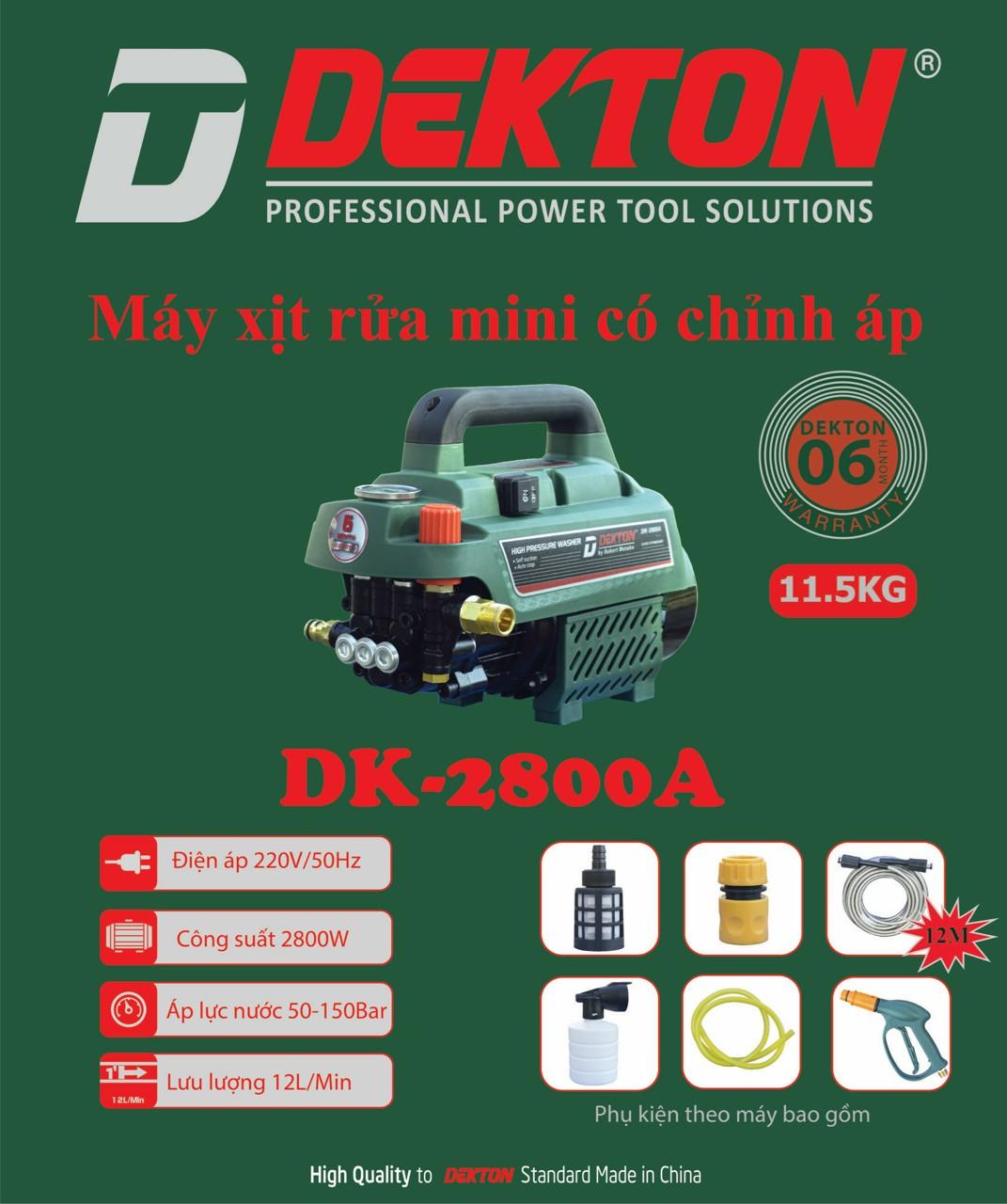 MÁY RỬA XE 2800W DEKTON DK-2800A - HÀNG CHÍNH HÃNG