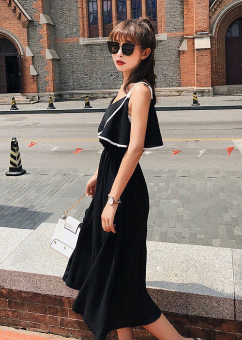 ĐẦM SUÔNG ĐEN 2 DÂY damsuong160