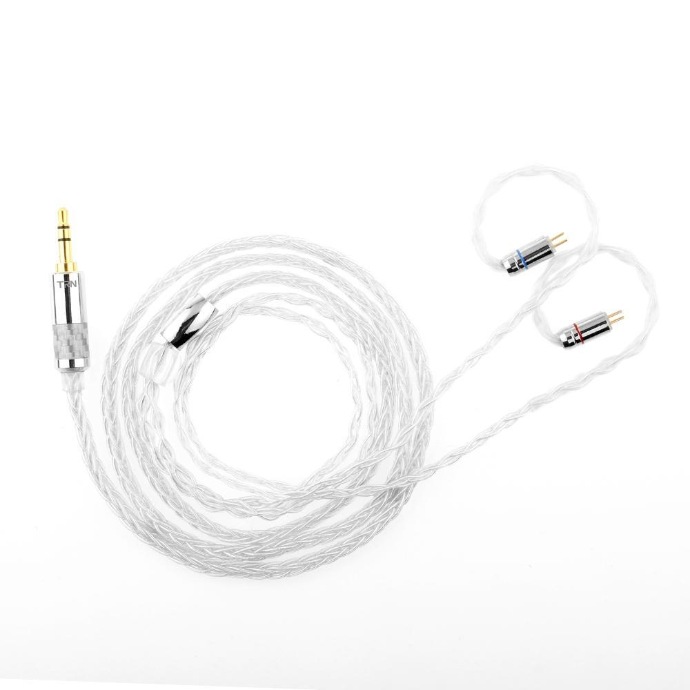 Dây Cáp Mạ Bạc Trn T3 8 Lõi 2.5/3.5mm Kèm Mmcx/2Pin Cho Tai Nghe Hifi