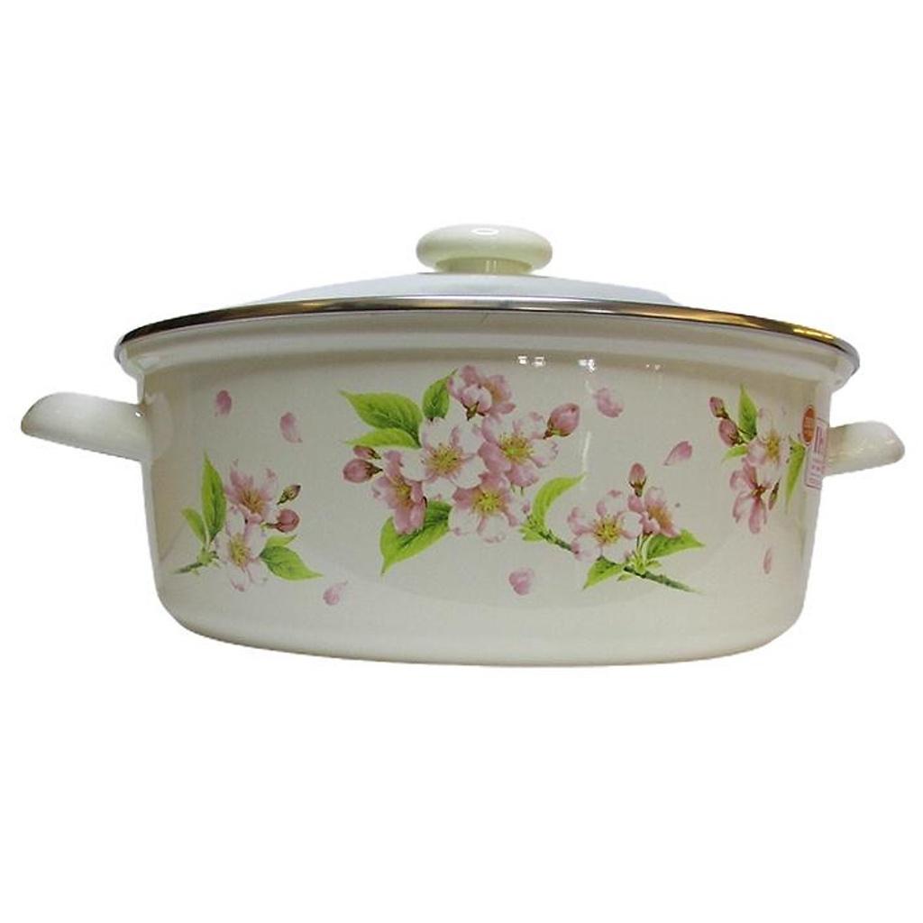 Nồi Fujihoro tráng men SYM-32G (nắp thủy tinh) 4L (đào hồng) - Phân phối bởi CTCP ABMA VN Showroom 52 Hoàng Diệu, Q4