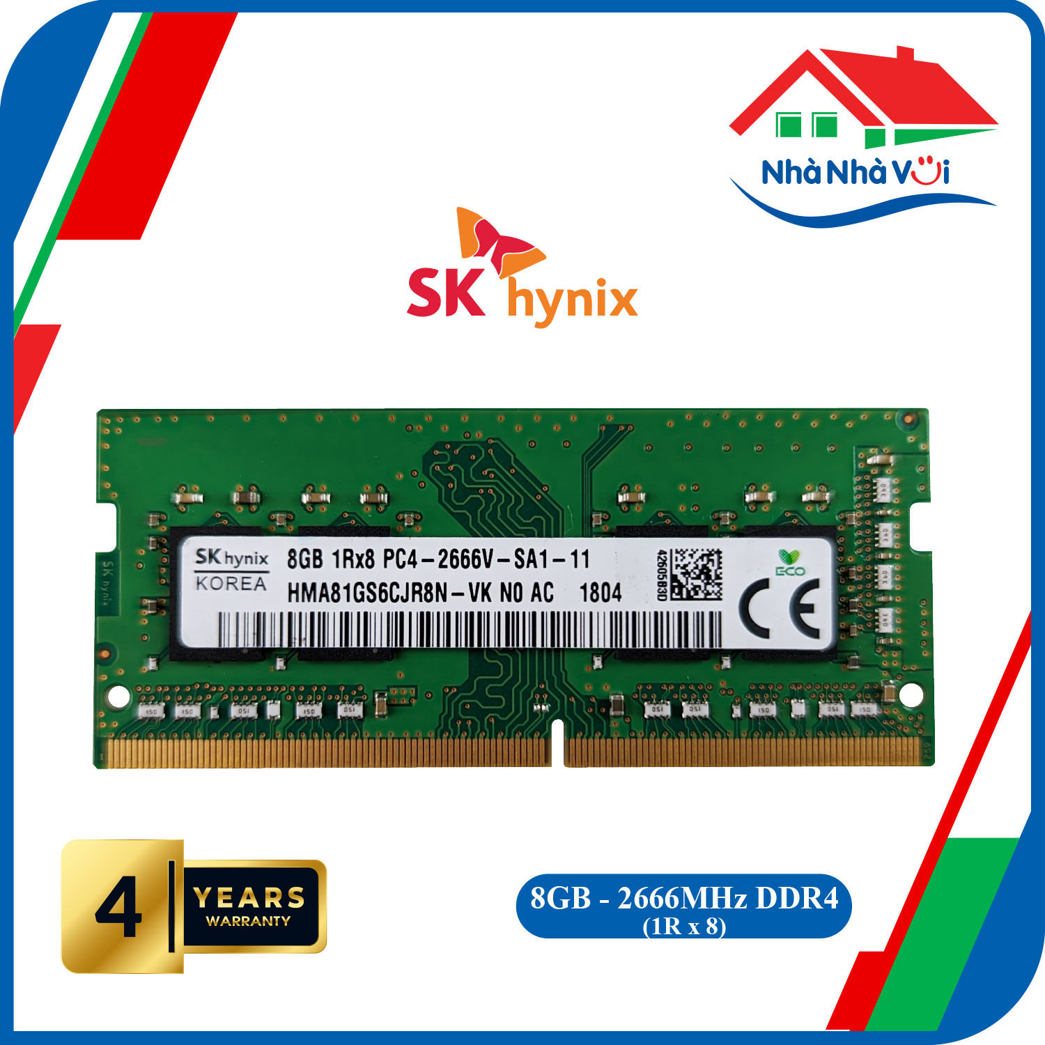 Ram Laptop SK Hynix 8GB Bus 2666 DDR4 - Hàng Nhập Khẩu