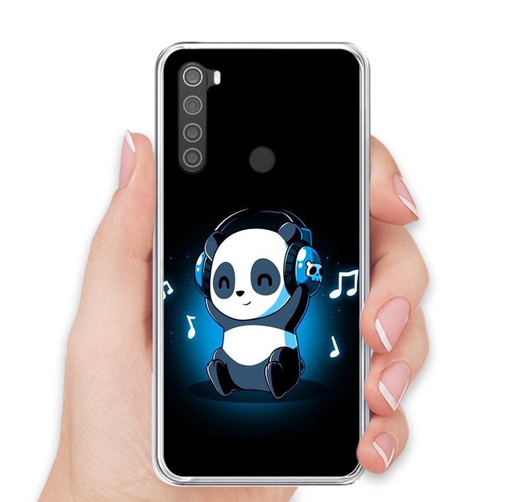Ốp lưng điện thoại Xiaomi Redmi Note 8 - Silicon dẻo - 0334 PANDA05 - Hàng Chính Hãng