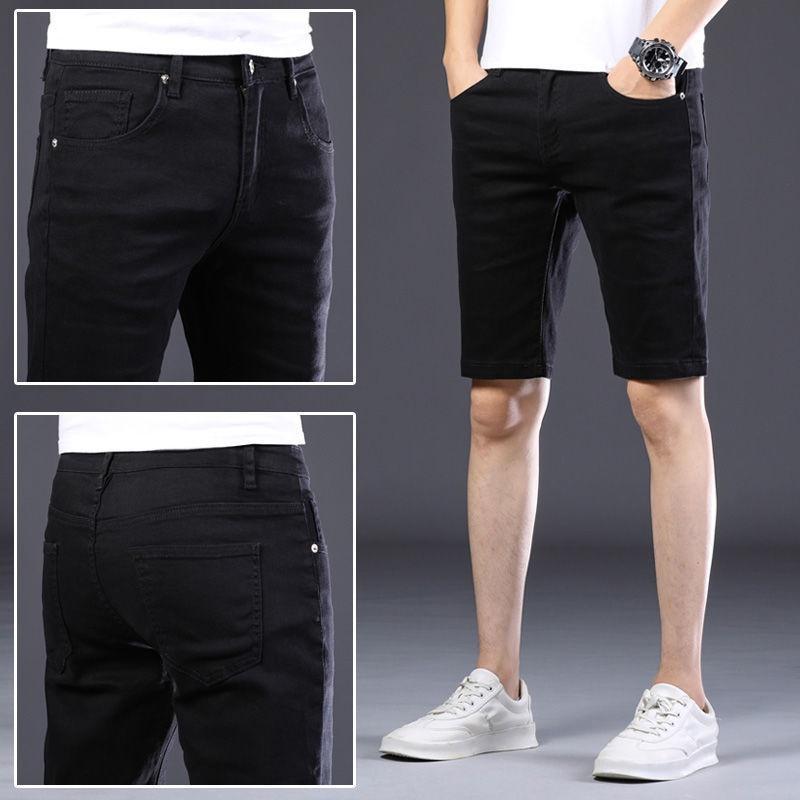 Quần Short Jeans Đen Co Giãn 2 Chiều Cao Cấp SZone SQ610A