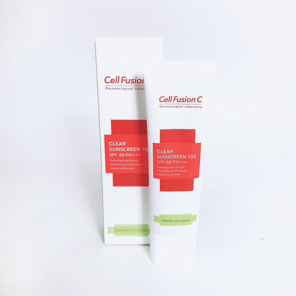 Kem chống nắng Cell Fusion C Clear Sunscreen 100 SPF 48/PA+++ - kiểm soát dầu nhờn dành cho da dầu mụn