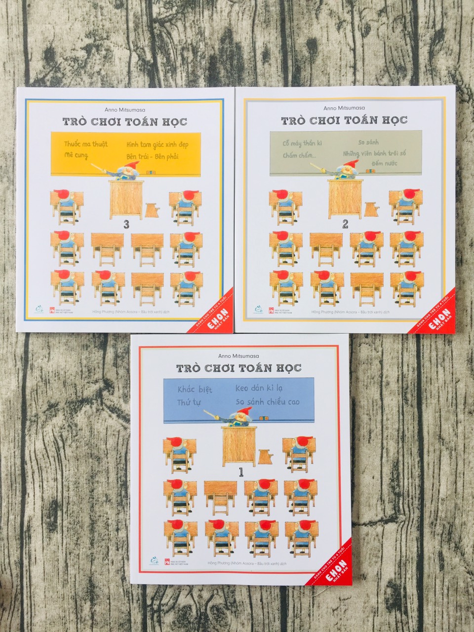 Combo 3 cuốn: Trò chơi toán học tập 1+2+3